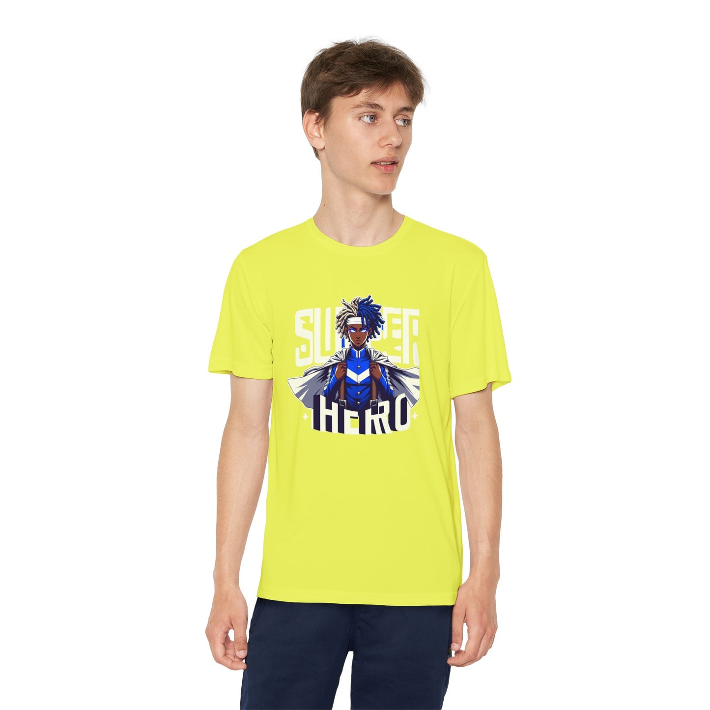Youth Superhero Competitor Tee, Kid's T-Shirt, Summer Vibes Shirt, Birthday Gift, Superhero Fan Apparel, Fun Summer Outfit