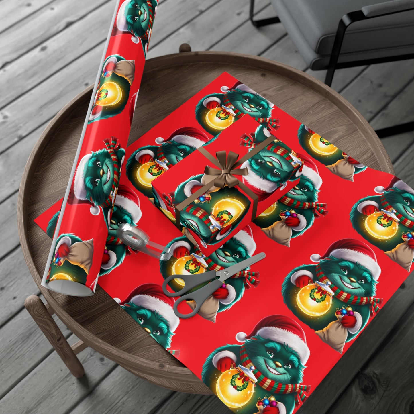 Wrapping Papers, Festive Wizzle Claus Holiday Gift Wrap, Christmas Wrapping Sheets, Winter Magical Gift Wrap, Holiday Cheer