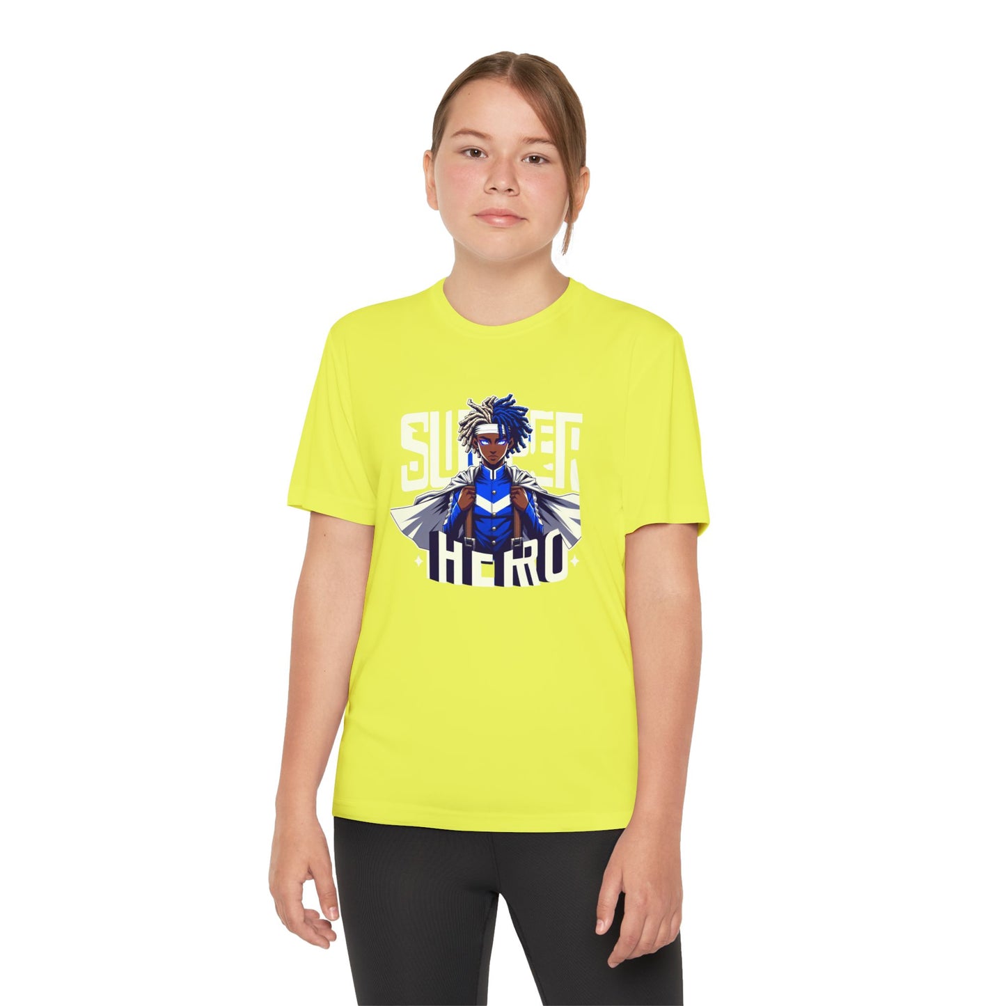 Youth Superhero Competitor Tee, Kid's T-Shirt, Summer Vibes Shirt, Birthday Gift, Superhero Fan Apparel, Fun Summer Outfit