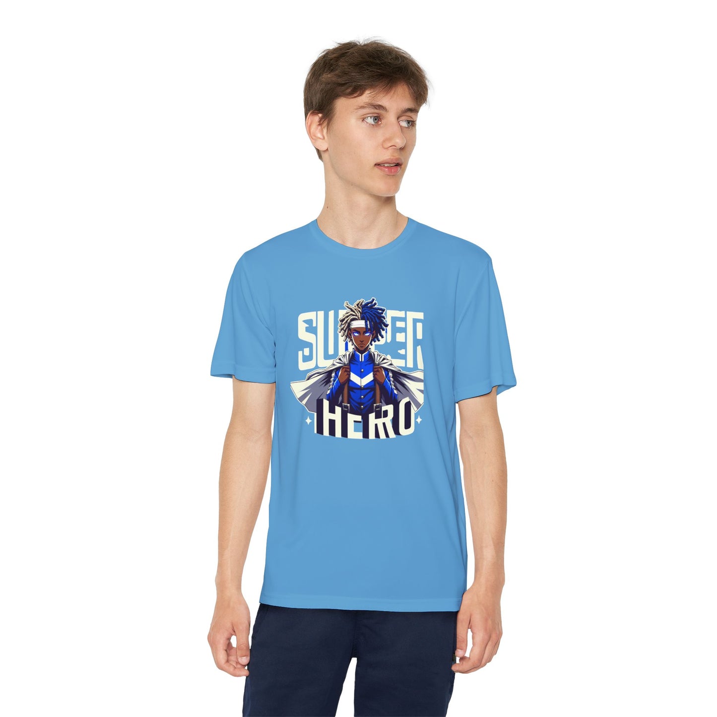 Youth Superhero Competitor Tee, Kid's T-Shirt, Summer Vibes Shirt, Birthday Gift, Superhero Fan Apparel, Fun Summer Outfit