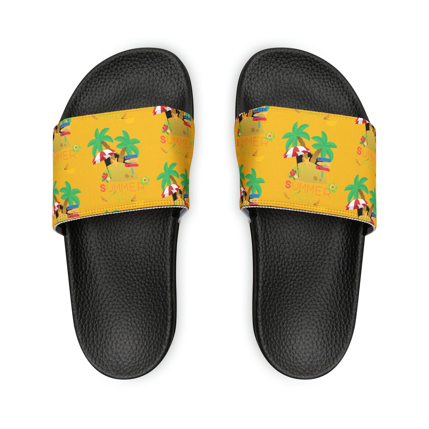 Summer Vibes Youth PU Slide Sandals-VMA Specialties Boutique