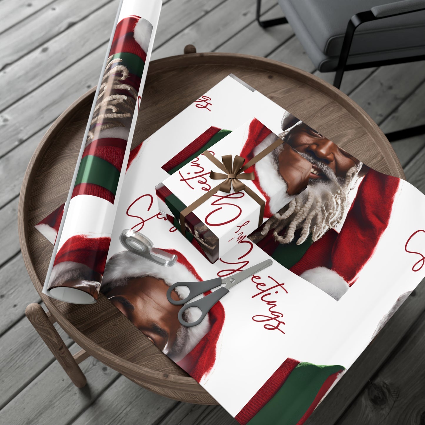 Gift Wrap-African American Inspires Seasons Greetings