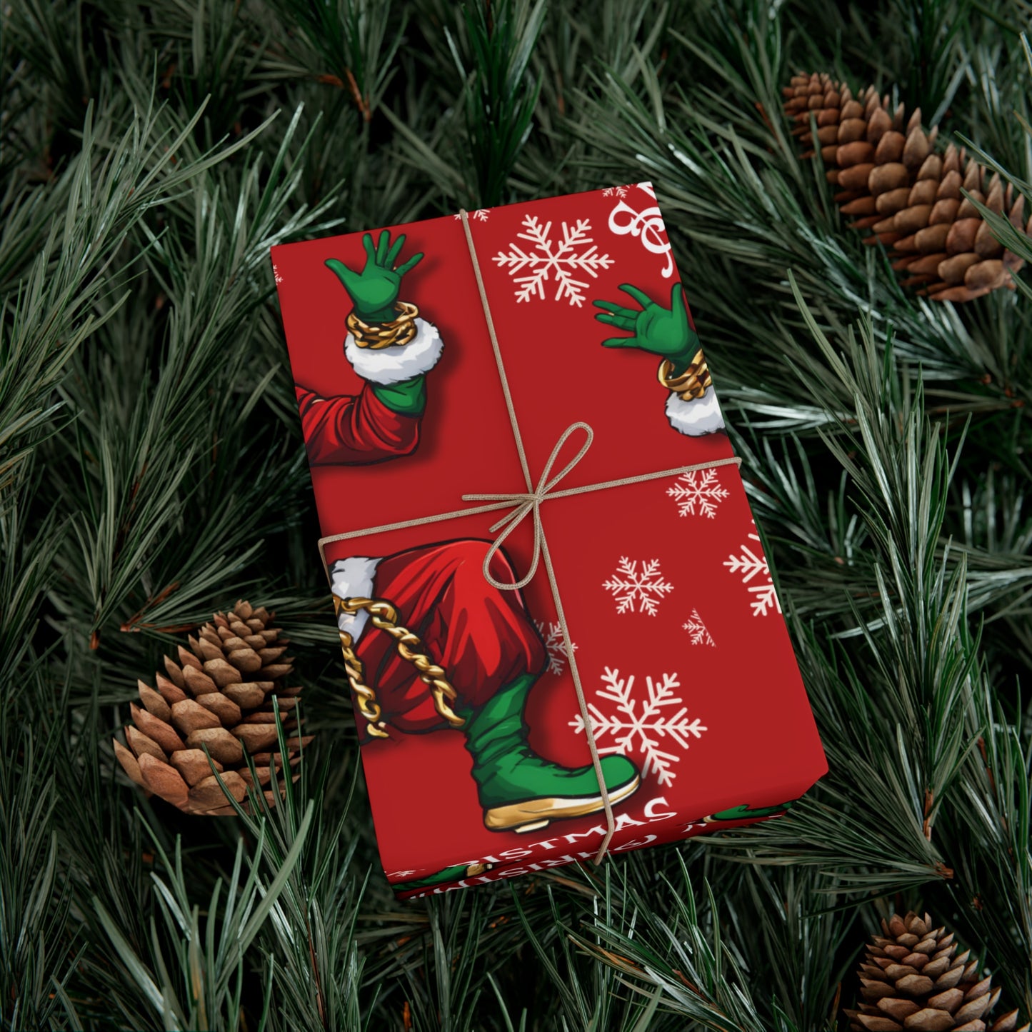 Gift Wrap-African American Inspired Santa Swag