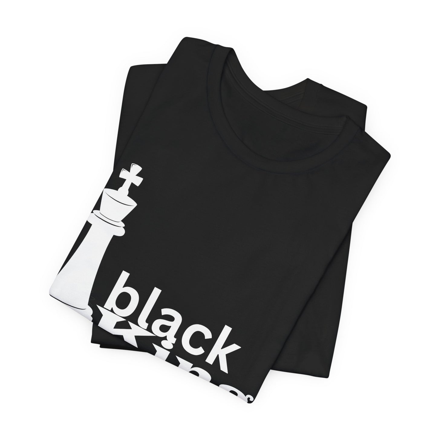 Black King Chess Tee - Unisex Jersey Short Sleeve