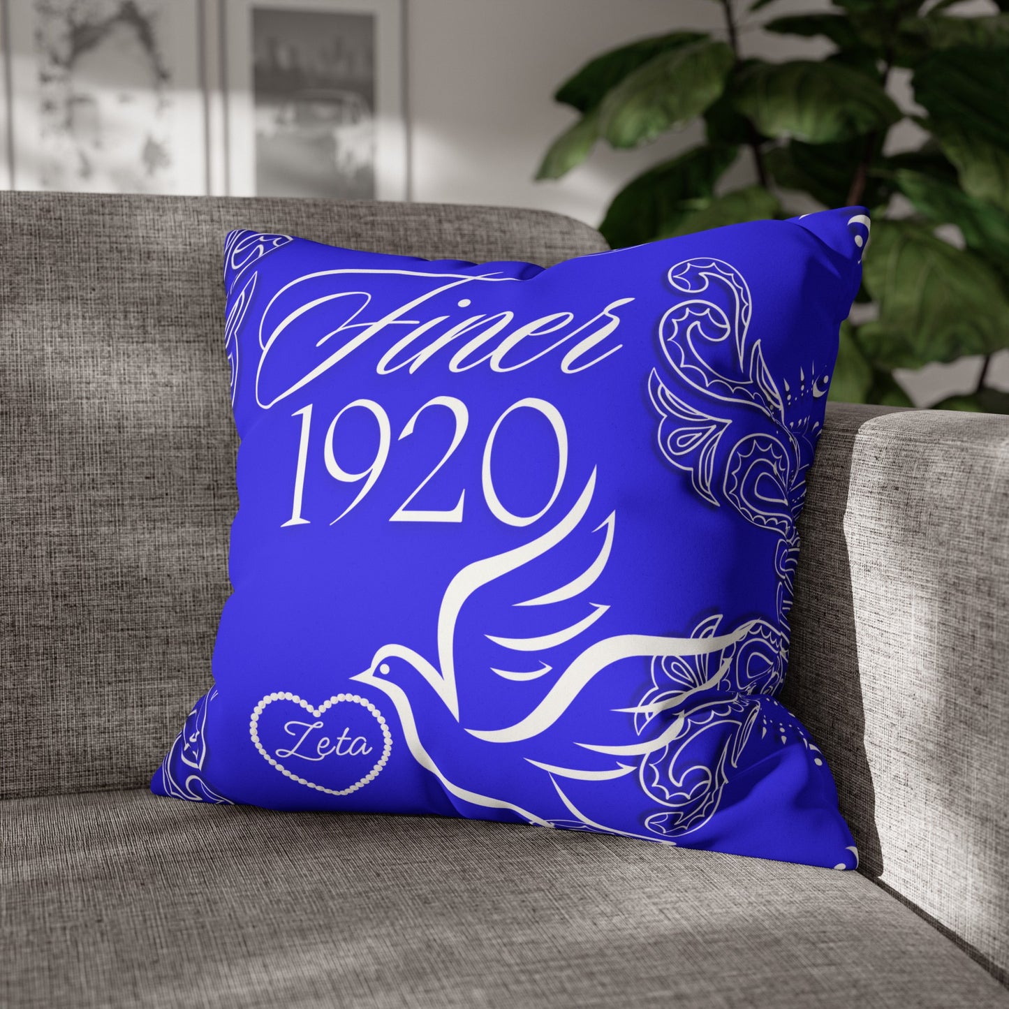 FinerWomanhood 1920 Faux Suede Square Pillowcase
