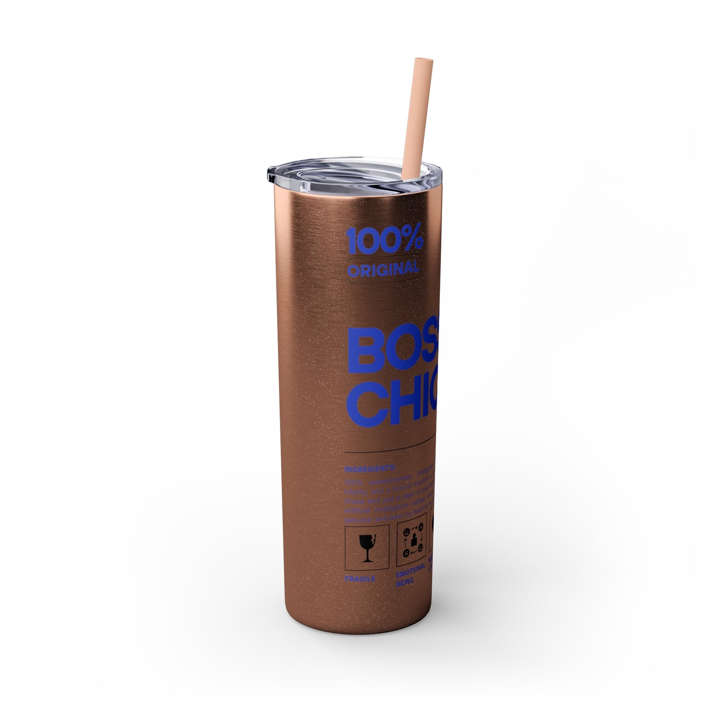 Boss Chick Skinny Tumbler with Straw, 20oz