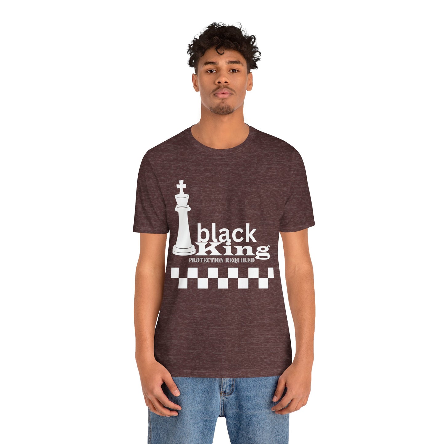 Black King Chess Tee - Unisex Jersey Short Sleeve
