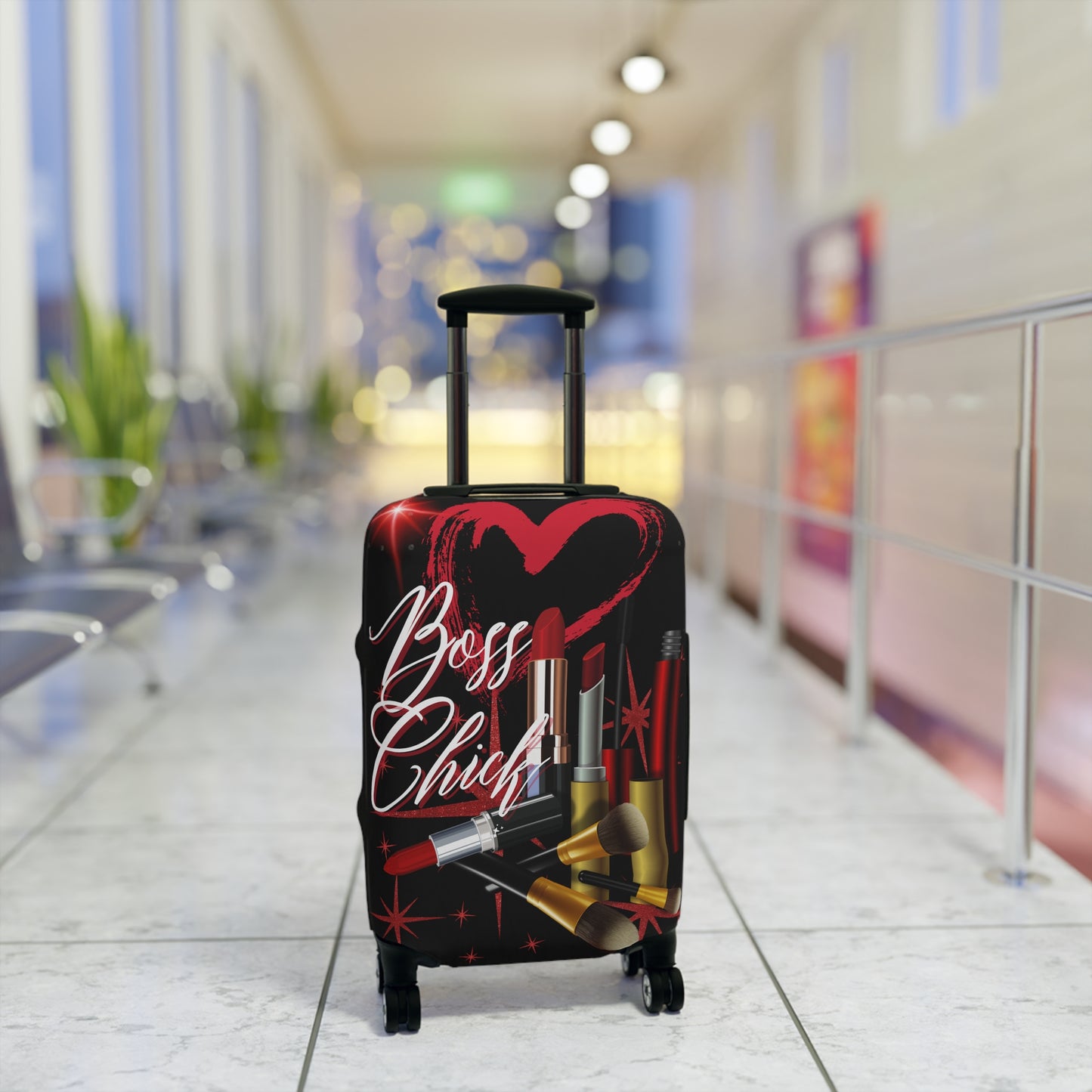 Boss Chick ( Red & Black) Luggage Cover
