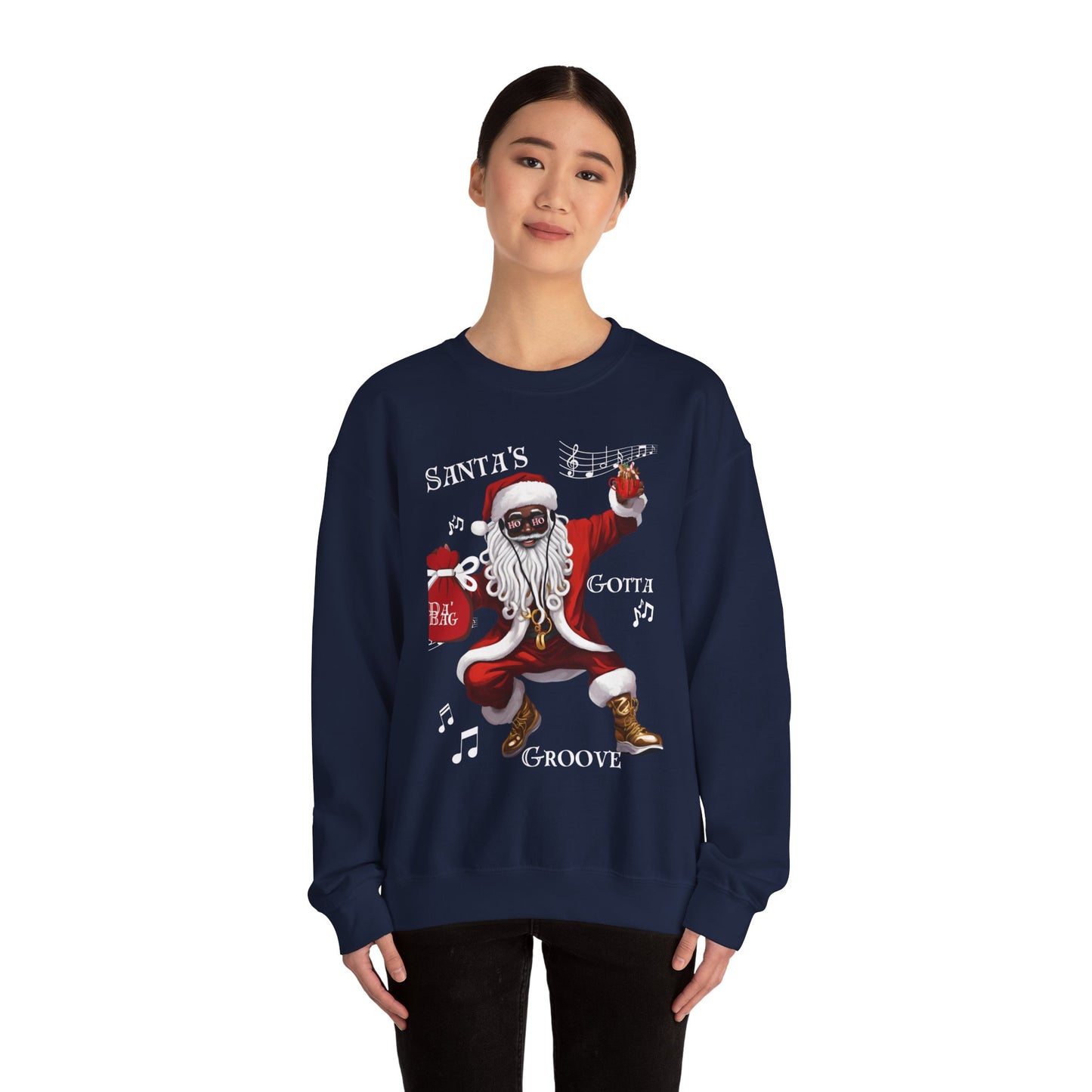 Christmas Santa's Gotta Groove Crewneck Sweatshirt