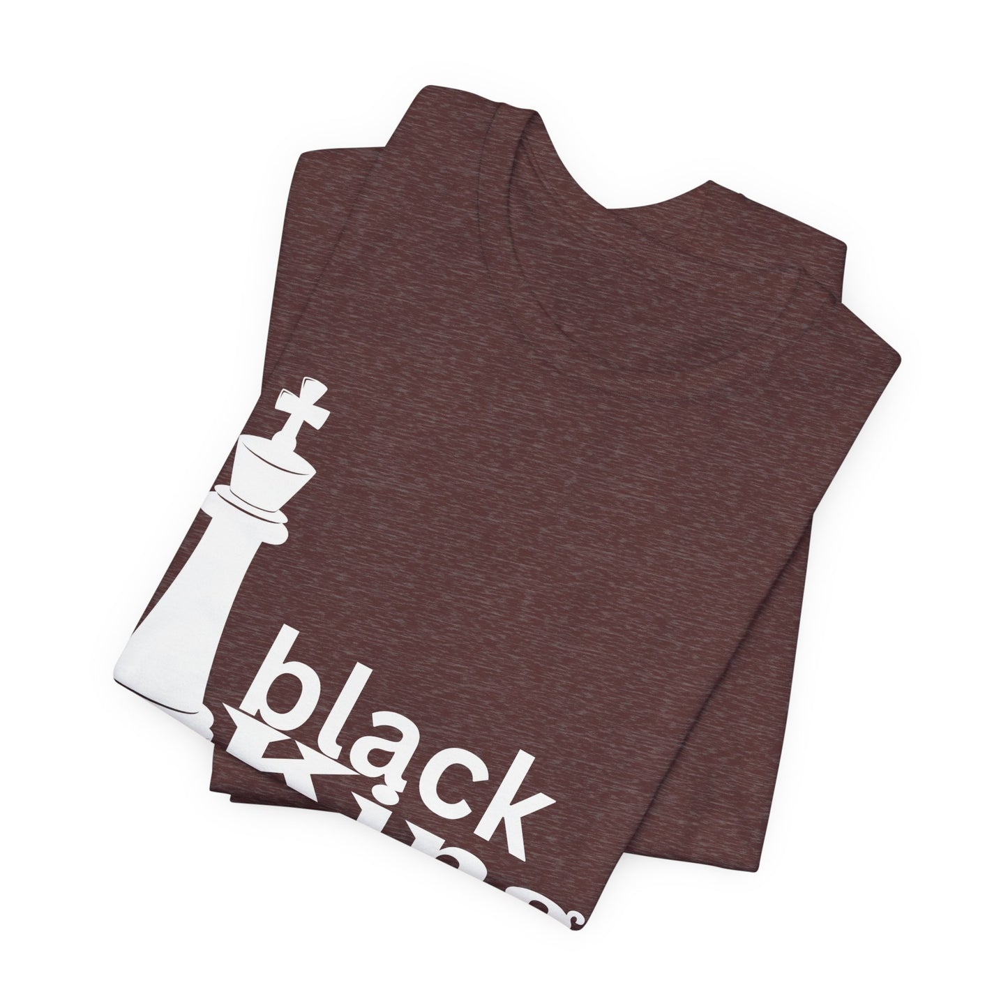 Black King Chess Tee - Unisex Jersey Short Sleeve