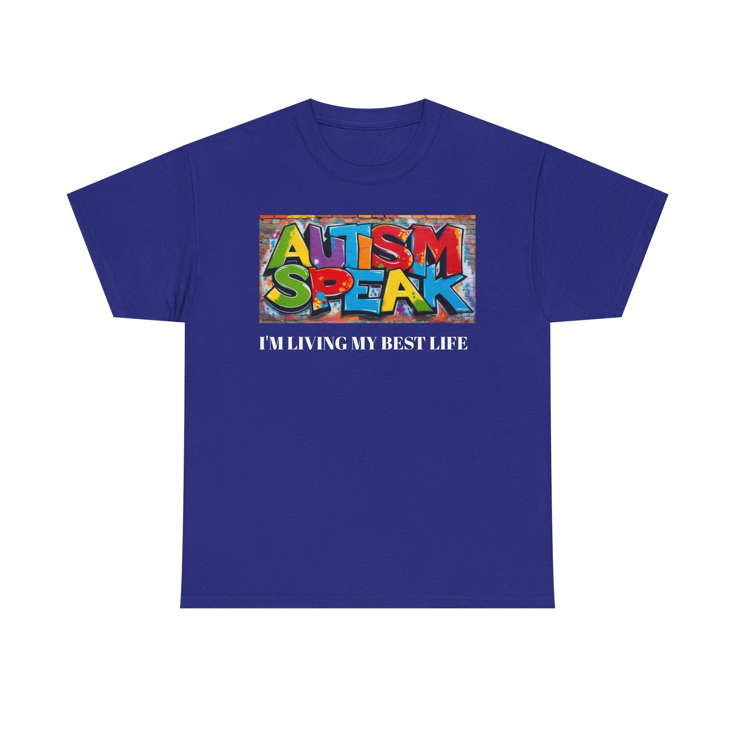 Graffiti Style Tee Shirt with 'AUTISM SPEAK' Design