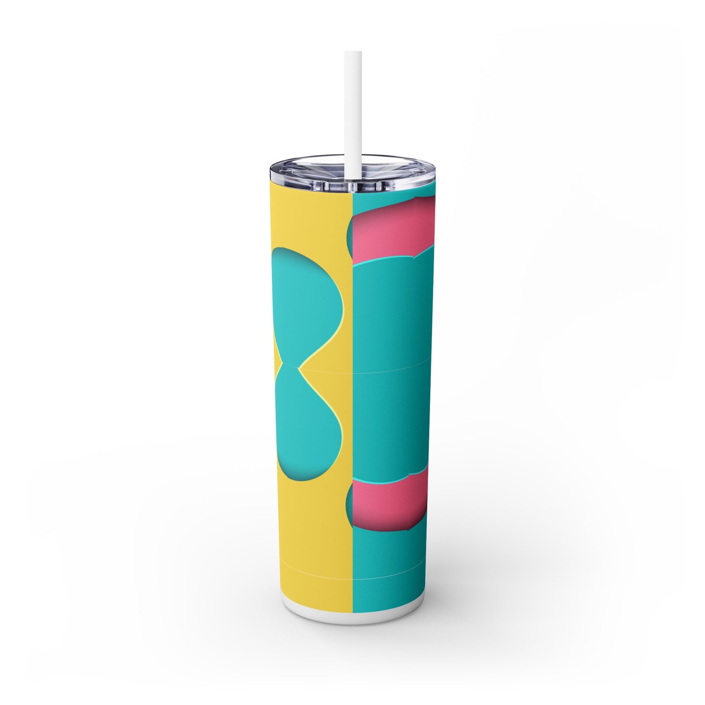 Cotton Candy Skinny Tumbler with Straw, 20oz