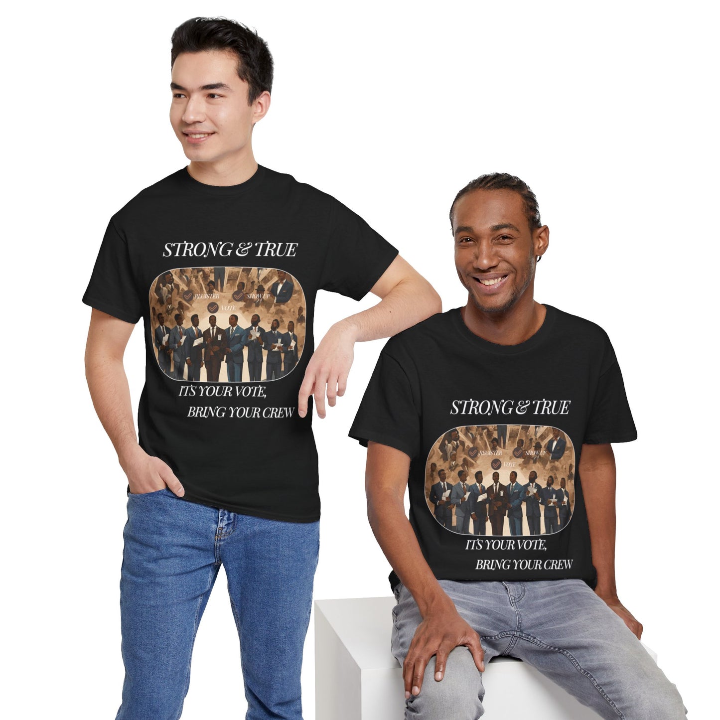 Strong & True . Vote Heavy Cotton Tee