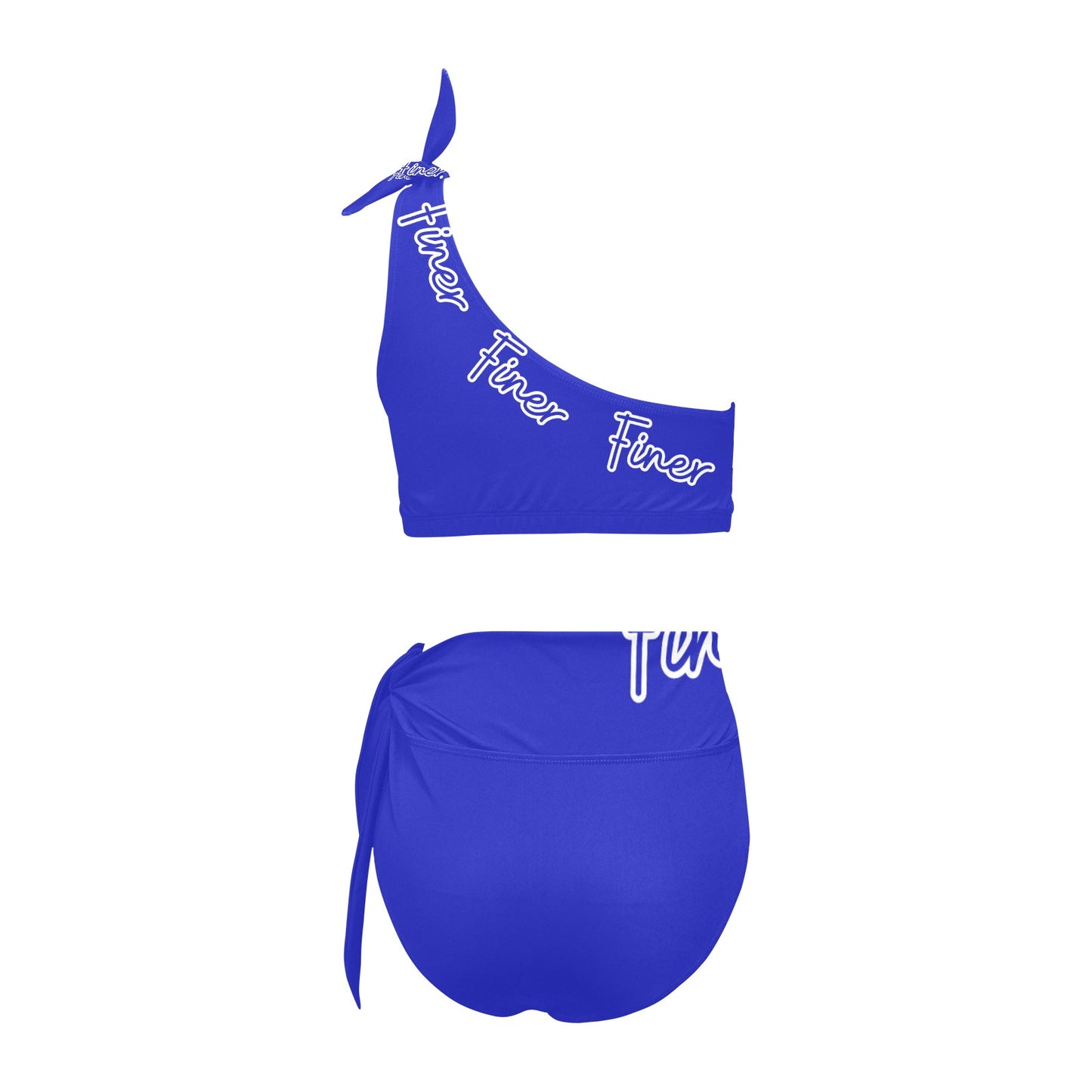 High Waisted One Shoulder Bikini Set (S16)