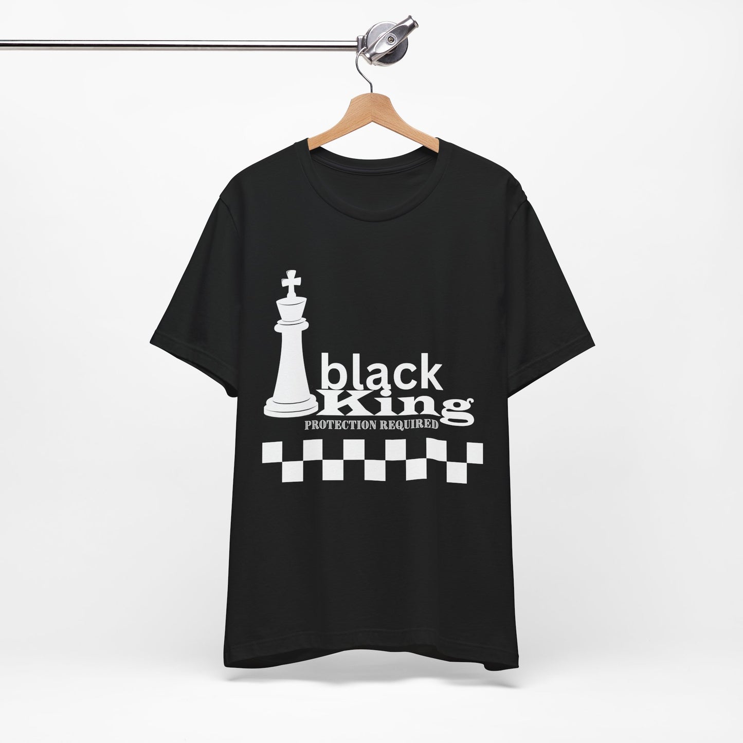 Black King Chess Tee - Unisex Jersey Short Sleeve