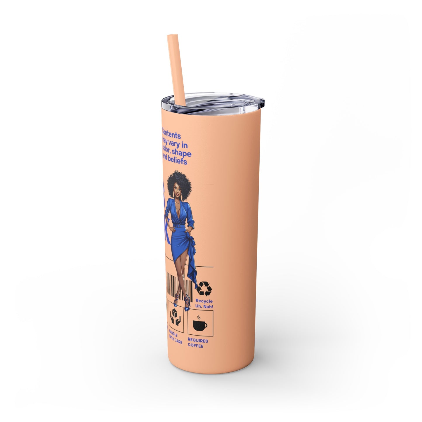 Boss Chick Skinny Tumbler with Straw, 20oz