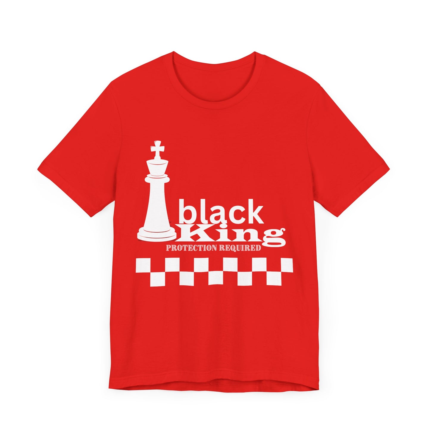 Black King Chess Tee - Unisex Jersey Short Sleeve