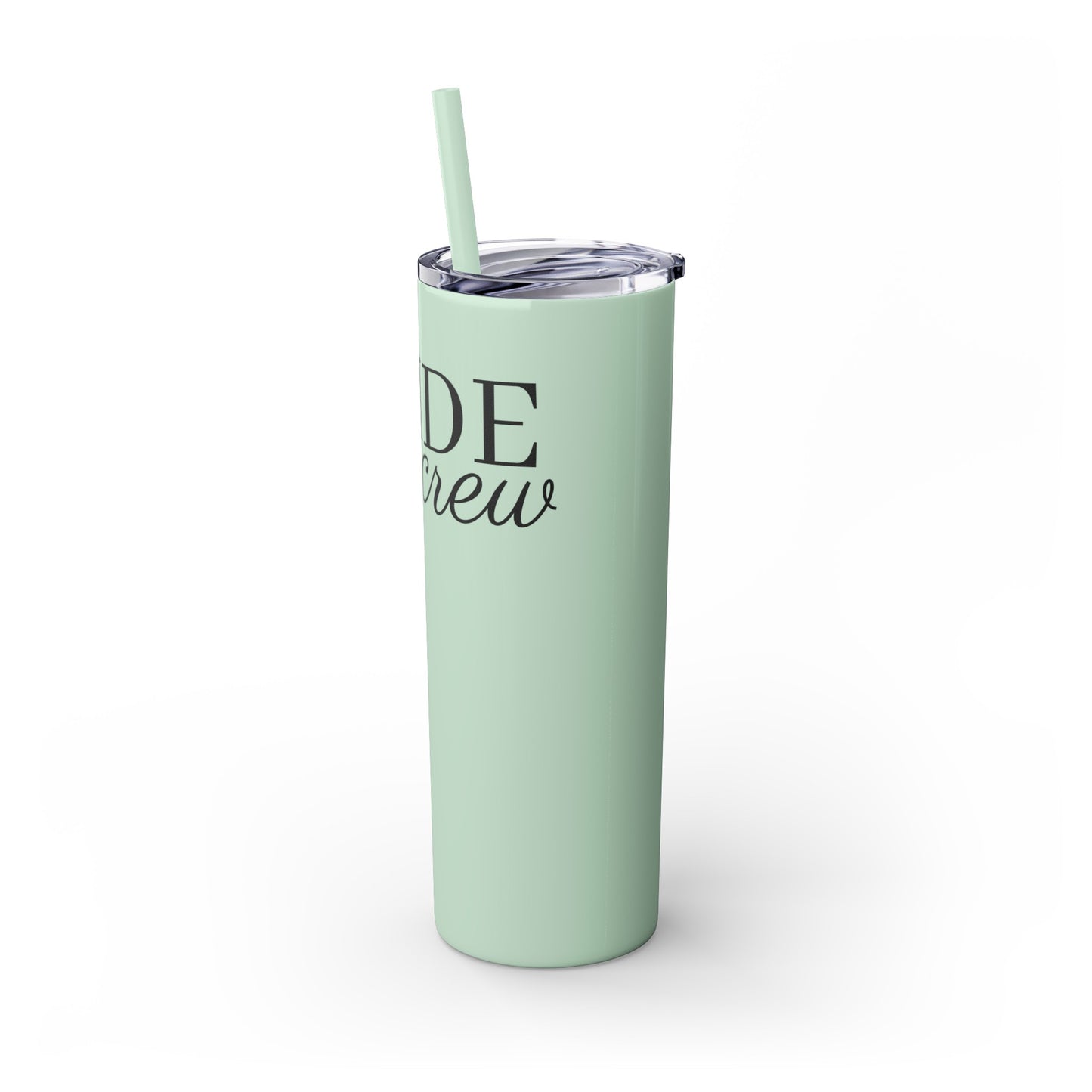 Bride Crew Skinny Tumbler with Straw, 20oz