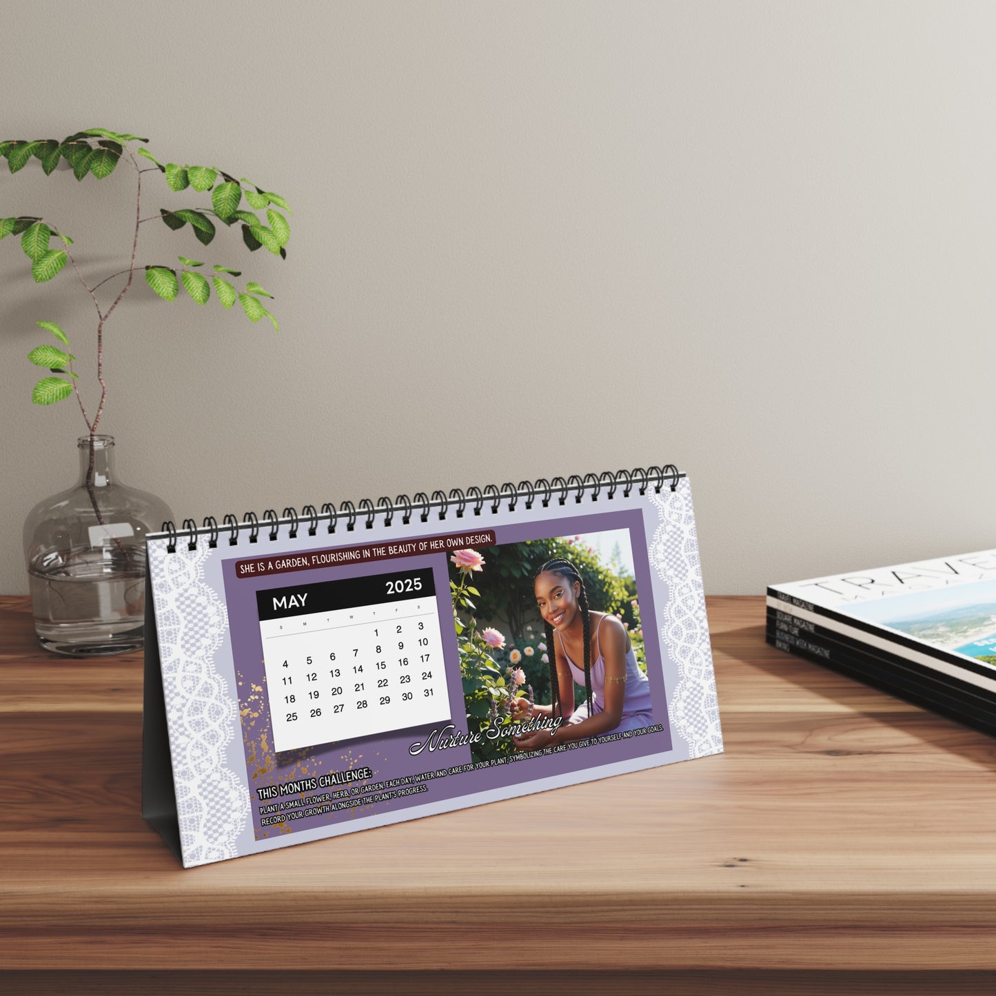 Radiance of Her Hue: A Year of Affirmations for the Melanated Woman Desktop Calendar