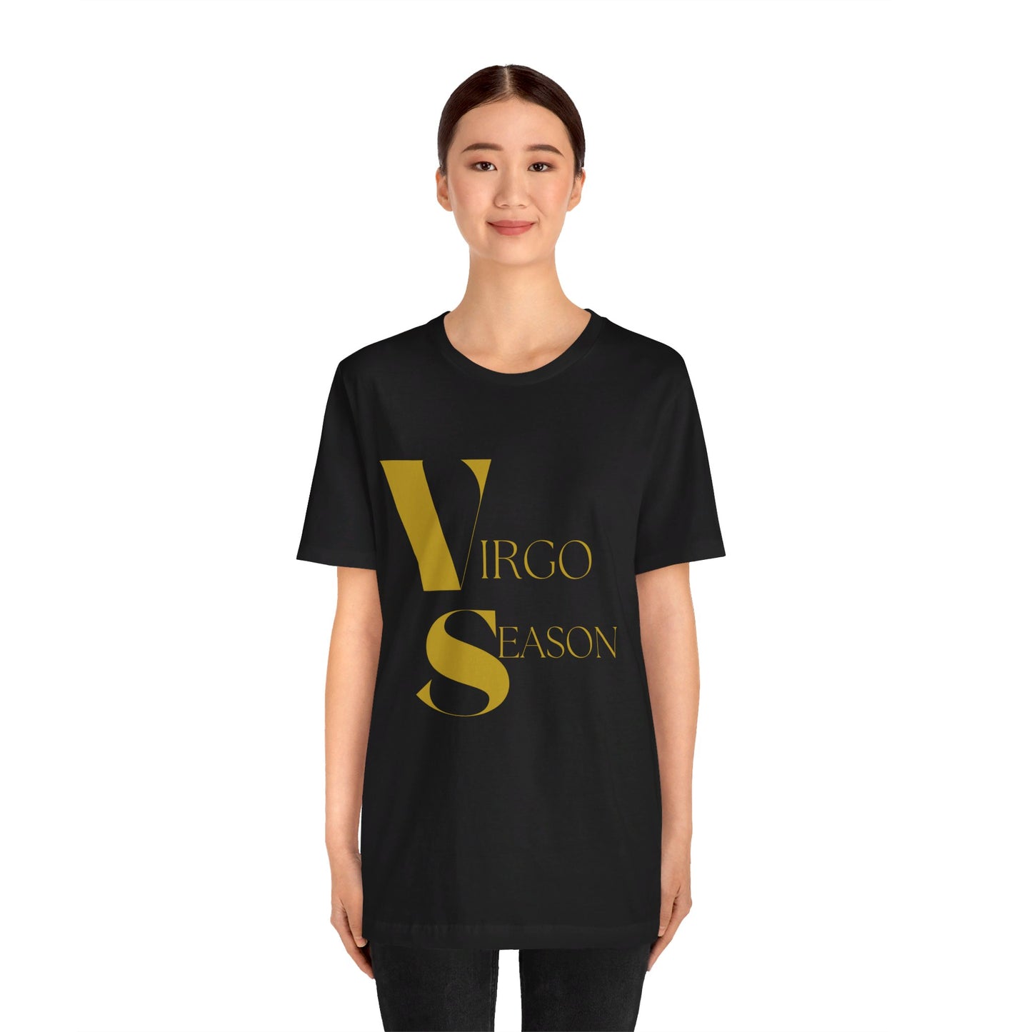 Virgo Black & Gold Tee - Unisex Jersey Short Sleeve