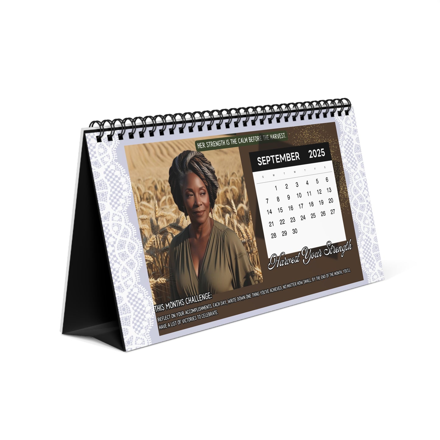 Radiance of Her Hue: A Year of Affirmations for the Melanated Woman Desktop Calendar