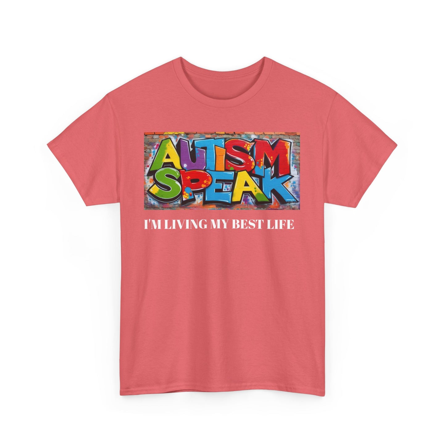 Graffiti Style Tee Shirt with 'AUTISM SPEAK' Design