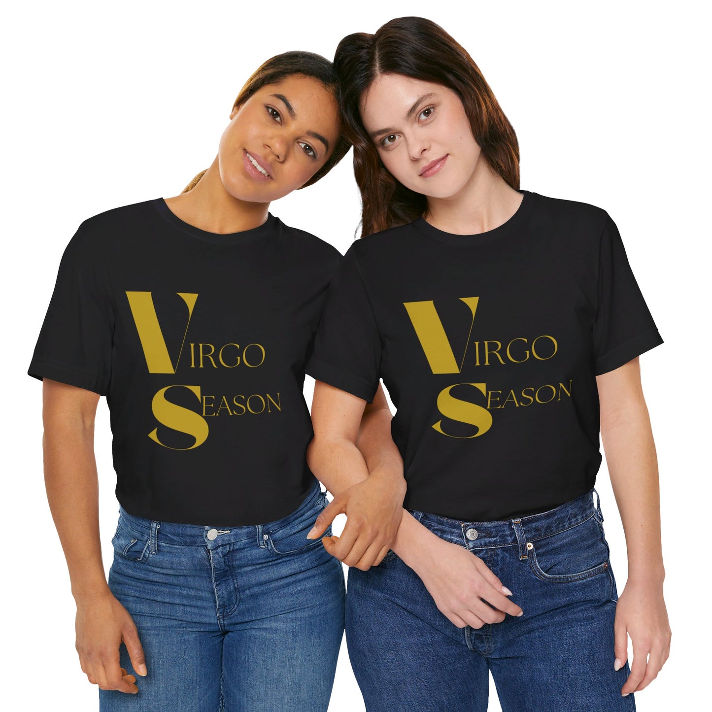 Virgo Black & Gold Tee - Unisex Jersey Short Sleeve