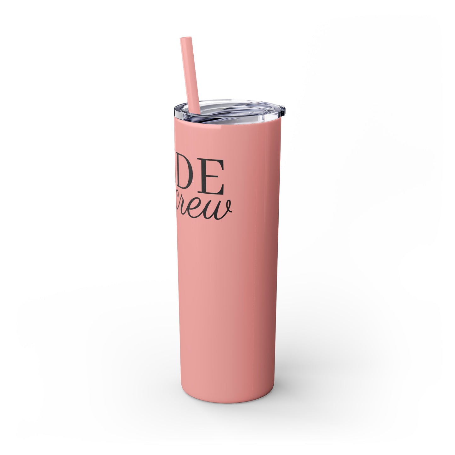 Bride Crew Skinny Tumbler with Straw, 20oz