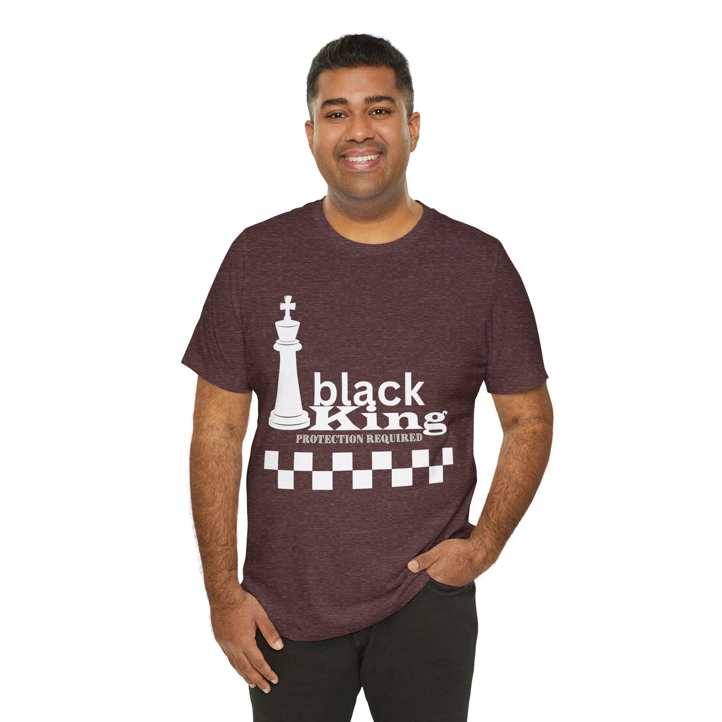 Black King Chess Tee - Unisex Jersey Short Sleeve