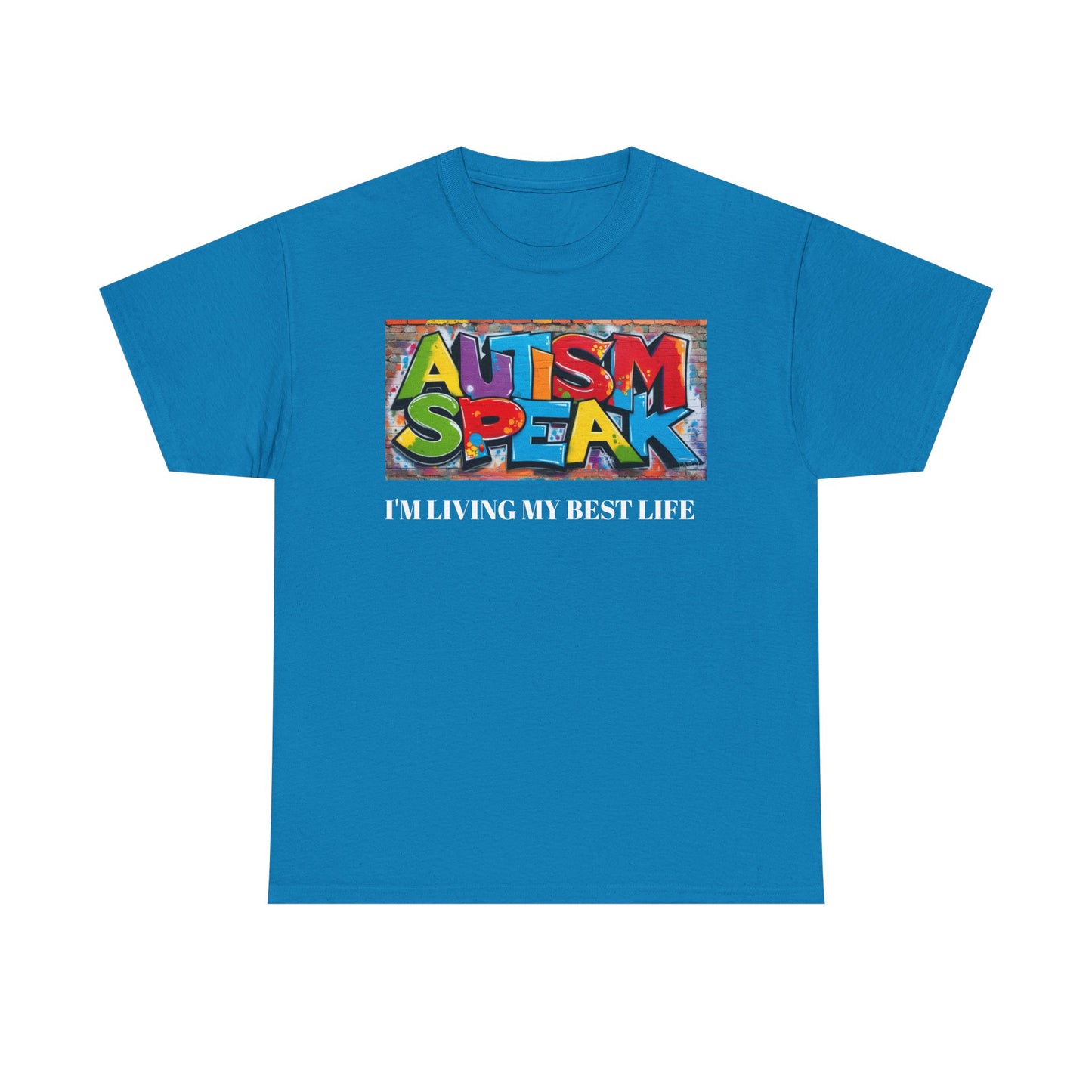 Graffiti Style Tee Shirt with 'AUTISM SPEAK' Design