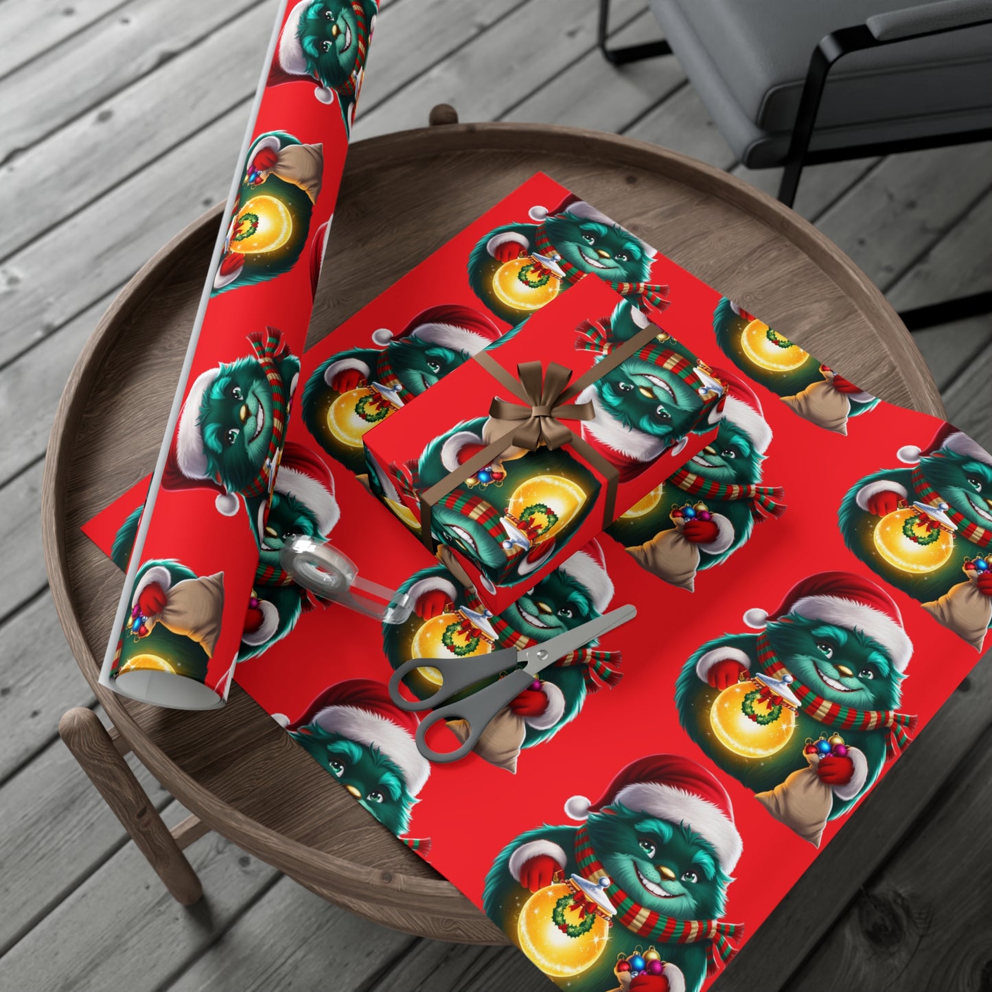 Wrapping Papers, Festive Wizzle Claus Holiday Gift Wrap, Christmas Wrapping Sheets, Winter Magical Gift Wrap, Holiday Cheer
