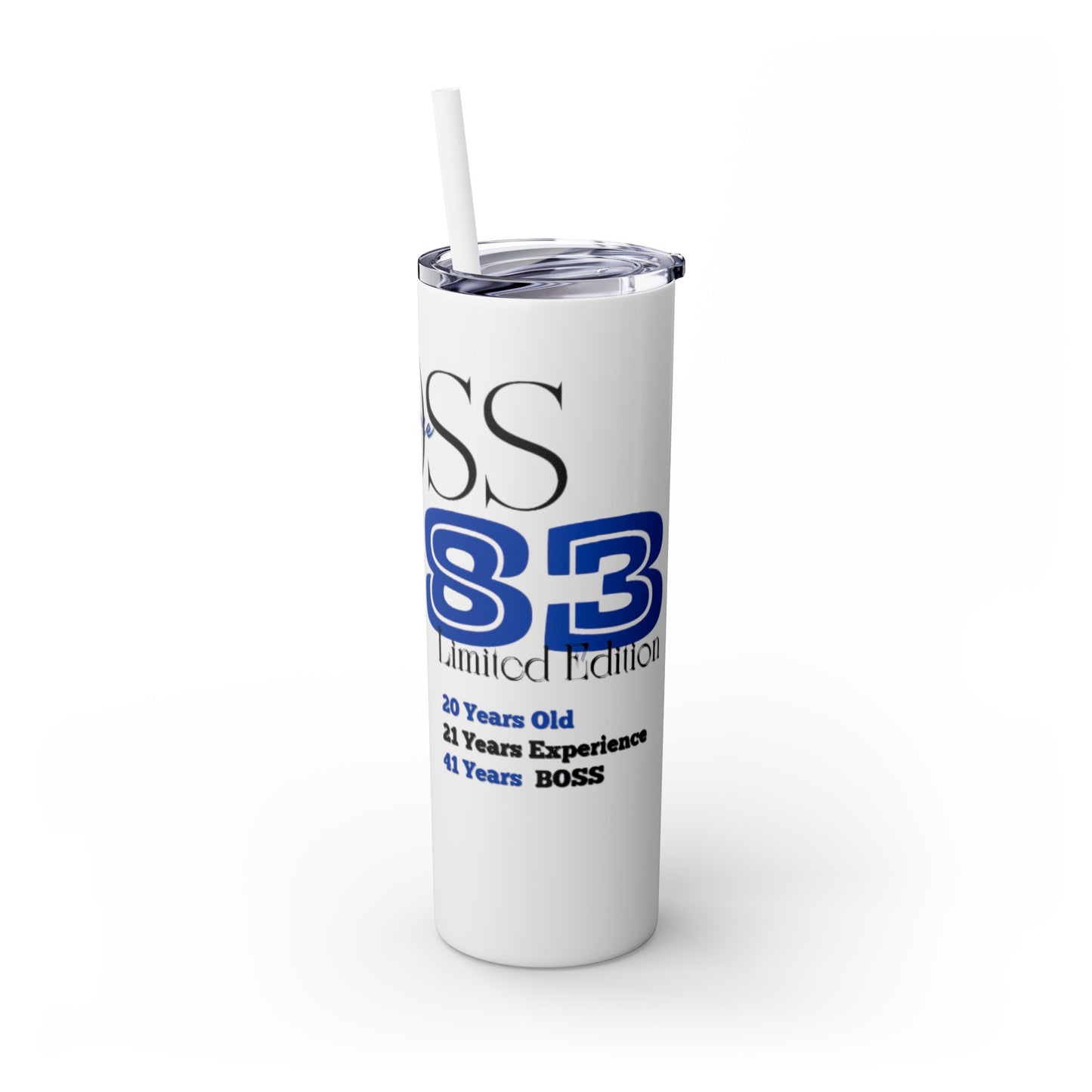 Customizable 1983 Born Skinny Tumbler with Straw, 20oz