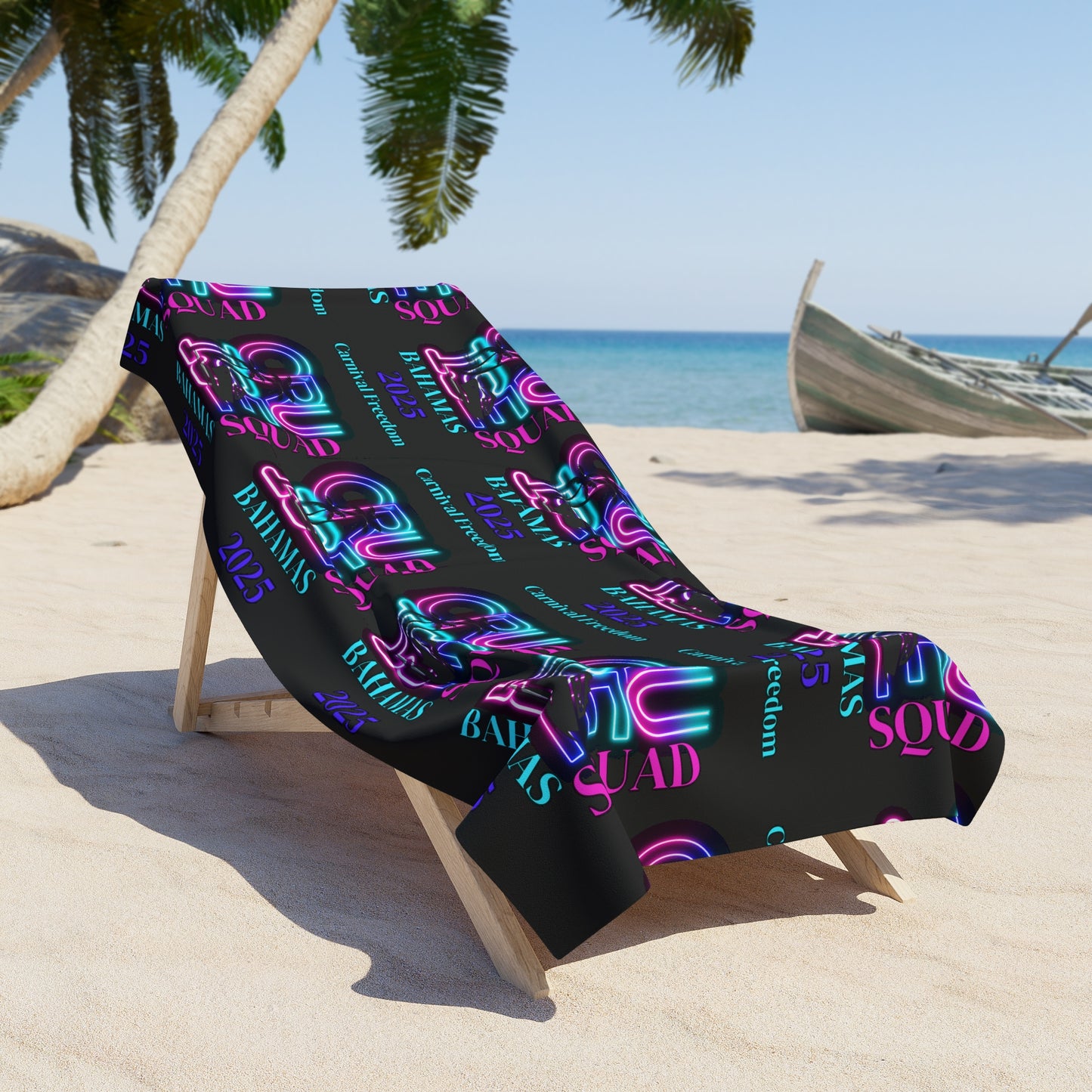 Cruise Squad 2025 Carnival Freedom Beach Towel