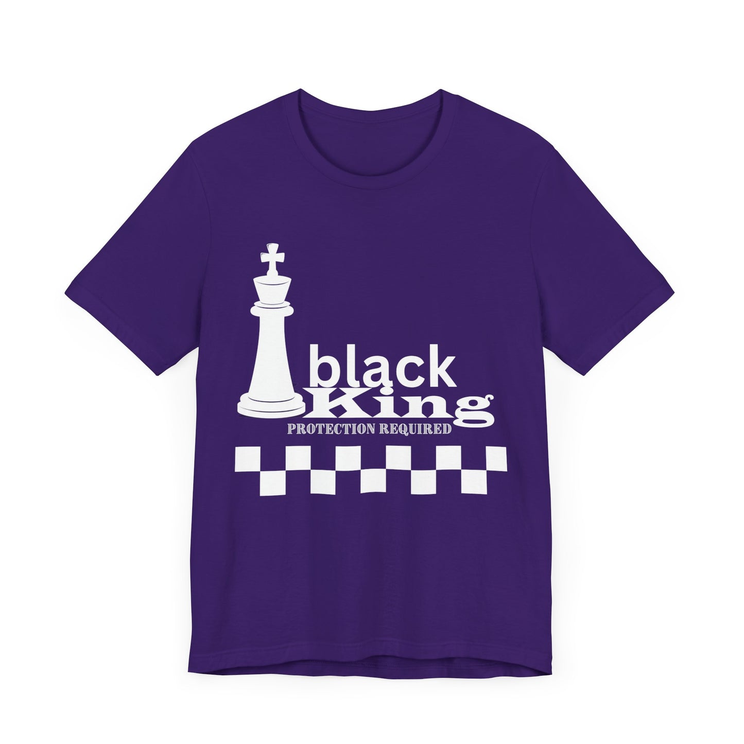 Black King Chess Tee - Unisex Jersey Short Sleeve