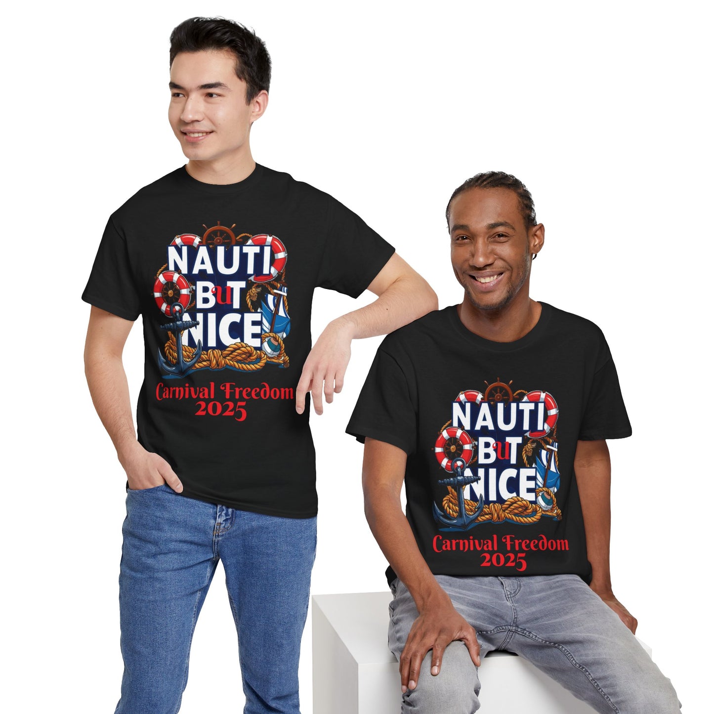 Nautical Unisex Tee - NAUTI BUT NICE Carnival Freedom