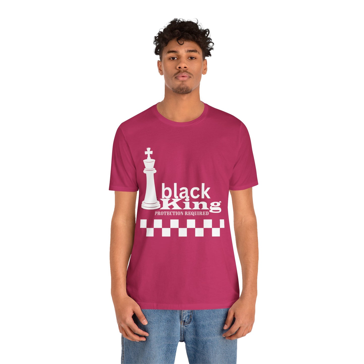 Black King Chess Tee - Unisex Jersey Short Sleeve
