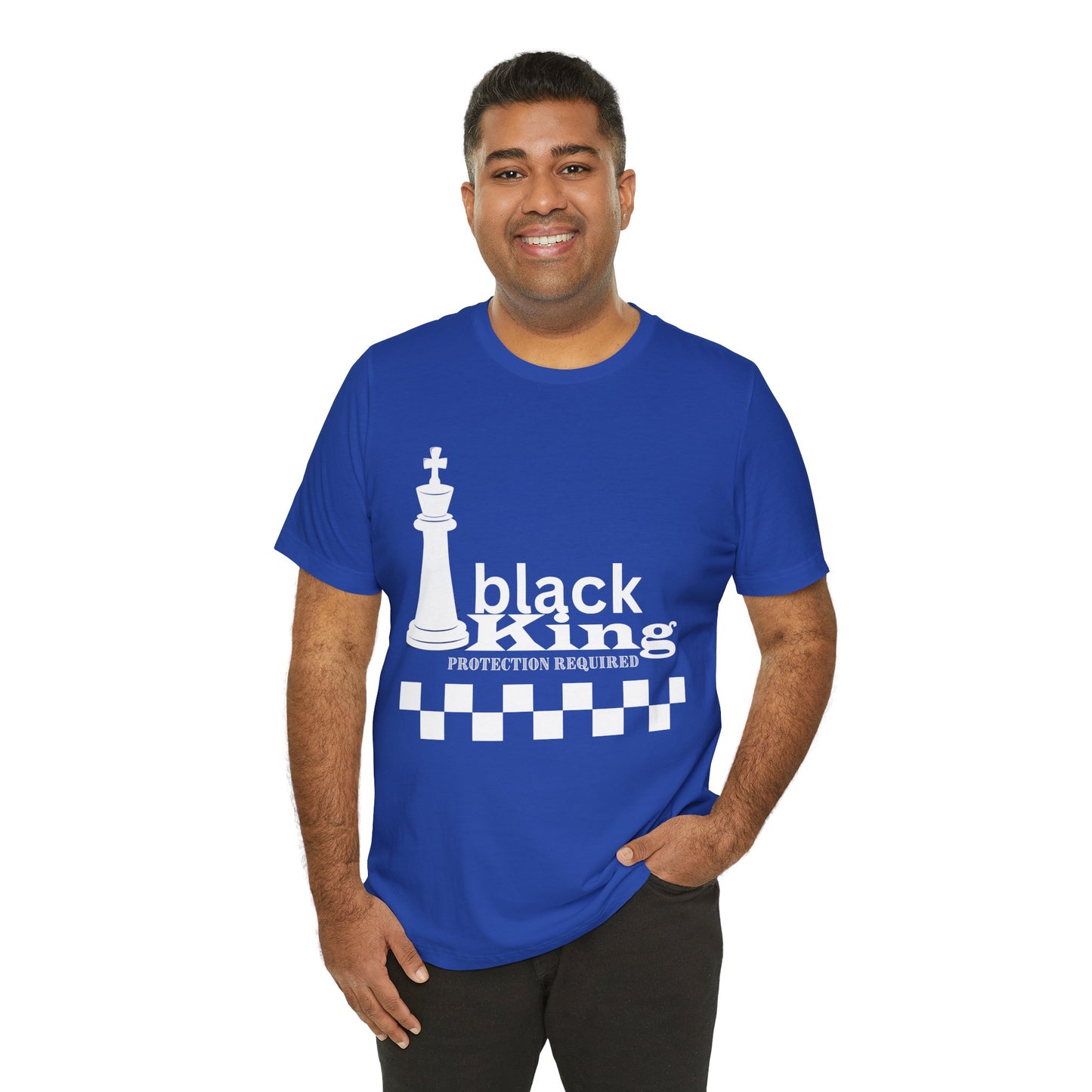 Black King Chess Tee - Unisex Jersey Short Sleeve