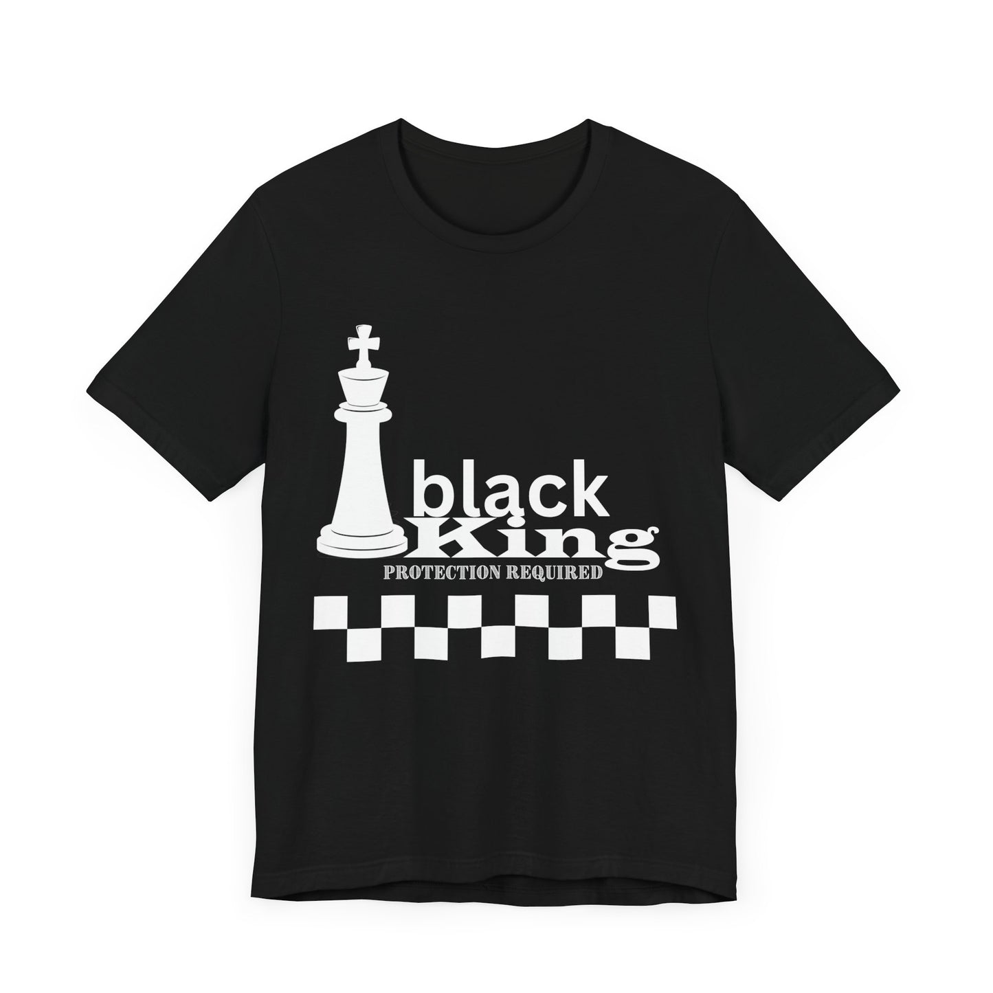 Black King Chess Tee - Unisex Jersey Short Sleeve