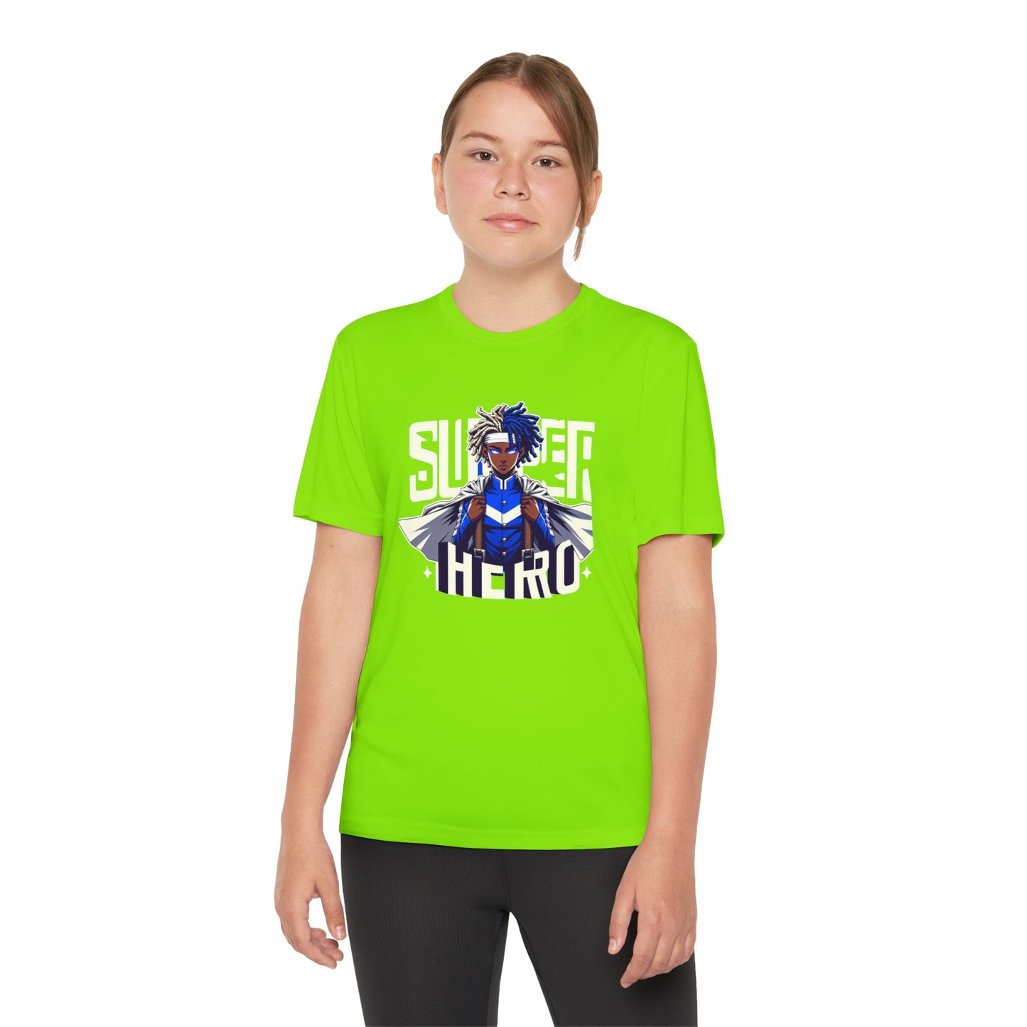 Youth Superhero Competitor Tee, Kid's T-Shirt, Summer Vibes Shirt, Birthday Gift, Superhero Fan Apparel, Fun Summer Outfit