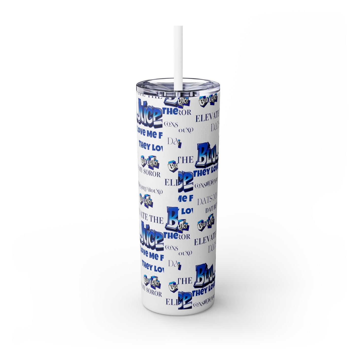 20oz Skinny Tumbler with Straw - Fraternity and Sorority Theme - BluJuice Design