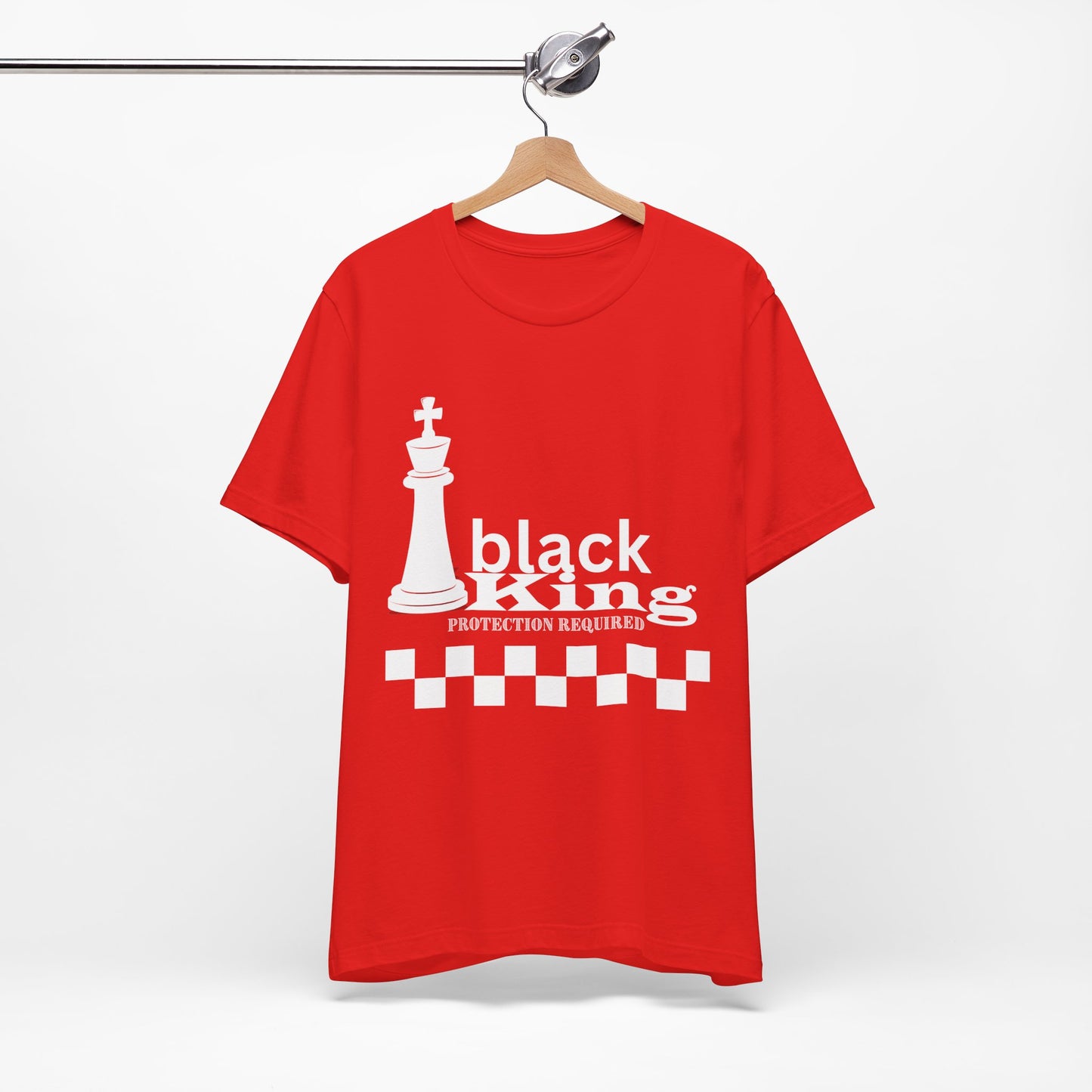 Black King Chess Tee - Unisex Jersey Short Sleeve
