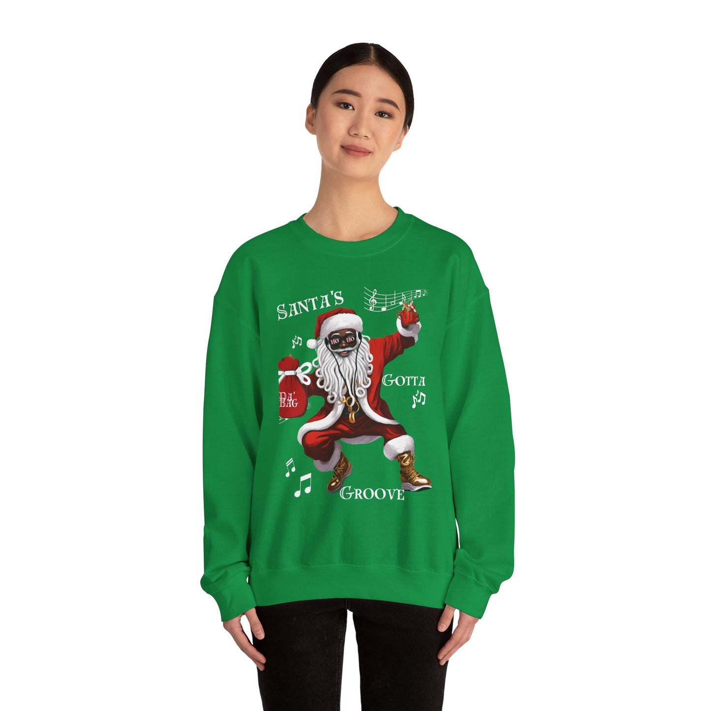 Christmas Santa's Gotta Groove Crewneck Sweatshirt