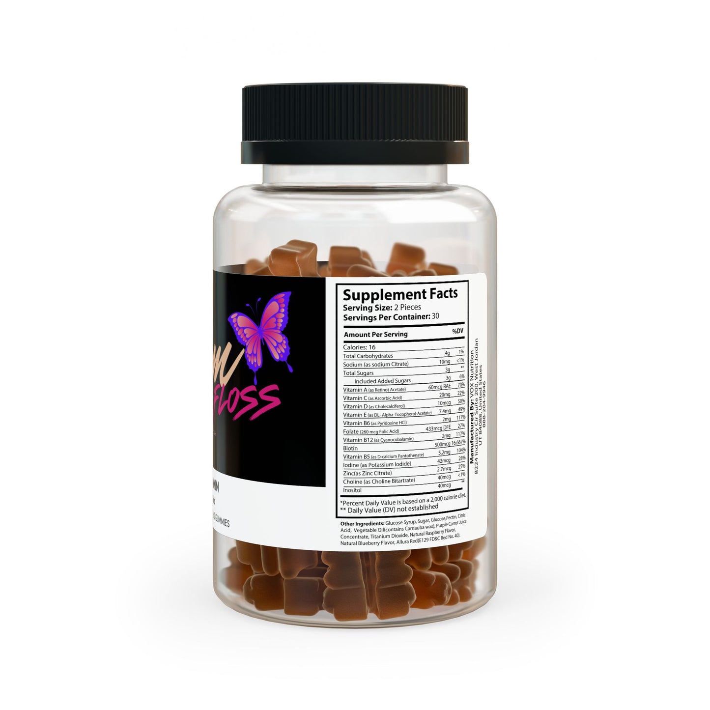 Team Dental Floss Hair Vitamin Gummies (60 Gummies)