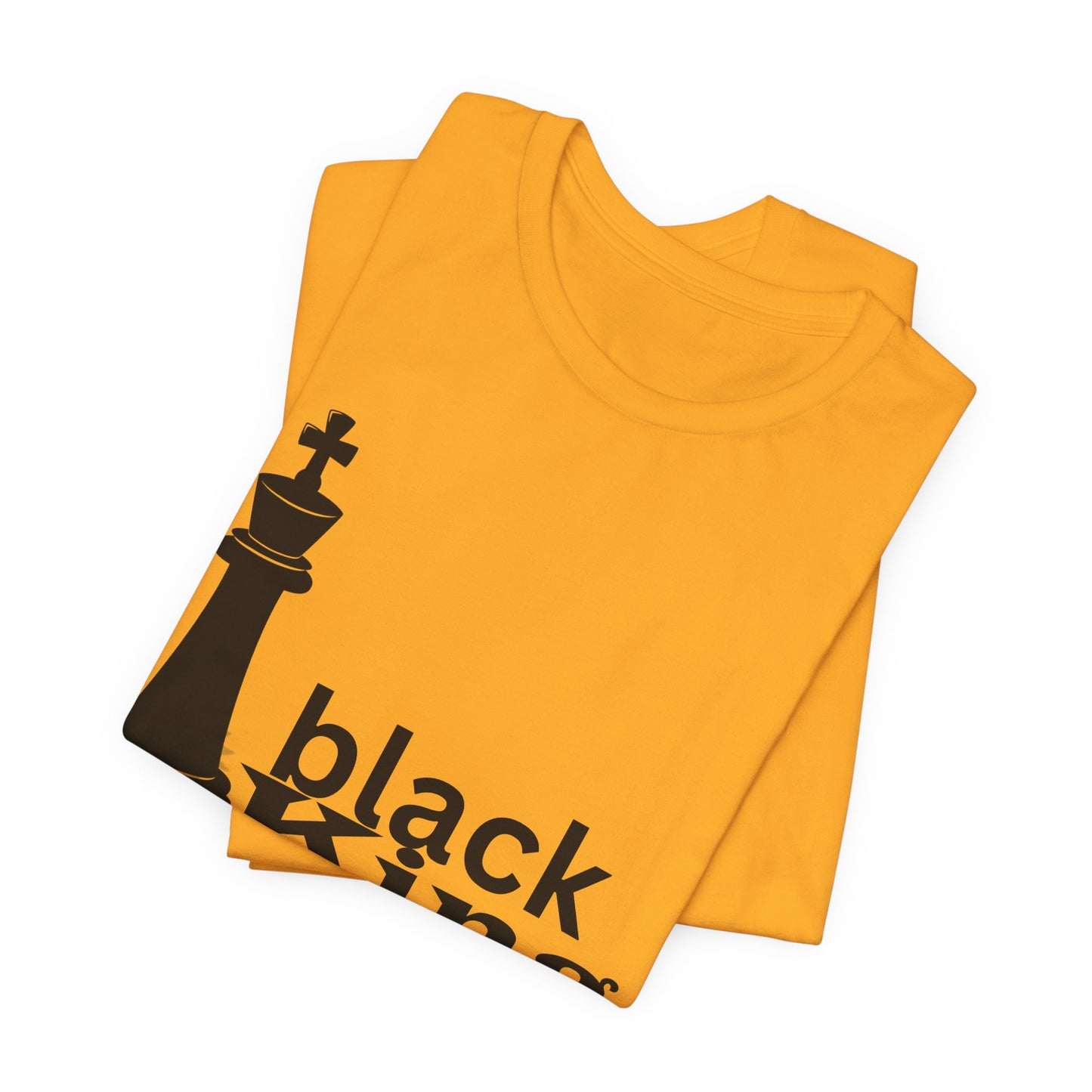 Black King Chess Tee - Unisex Jersey Short Sleeve