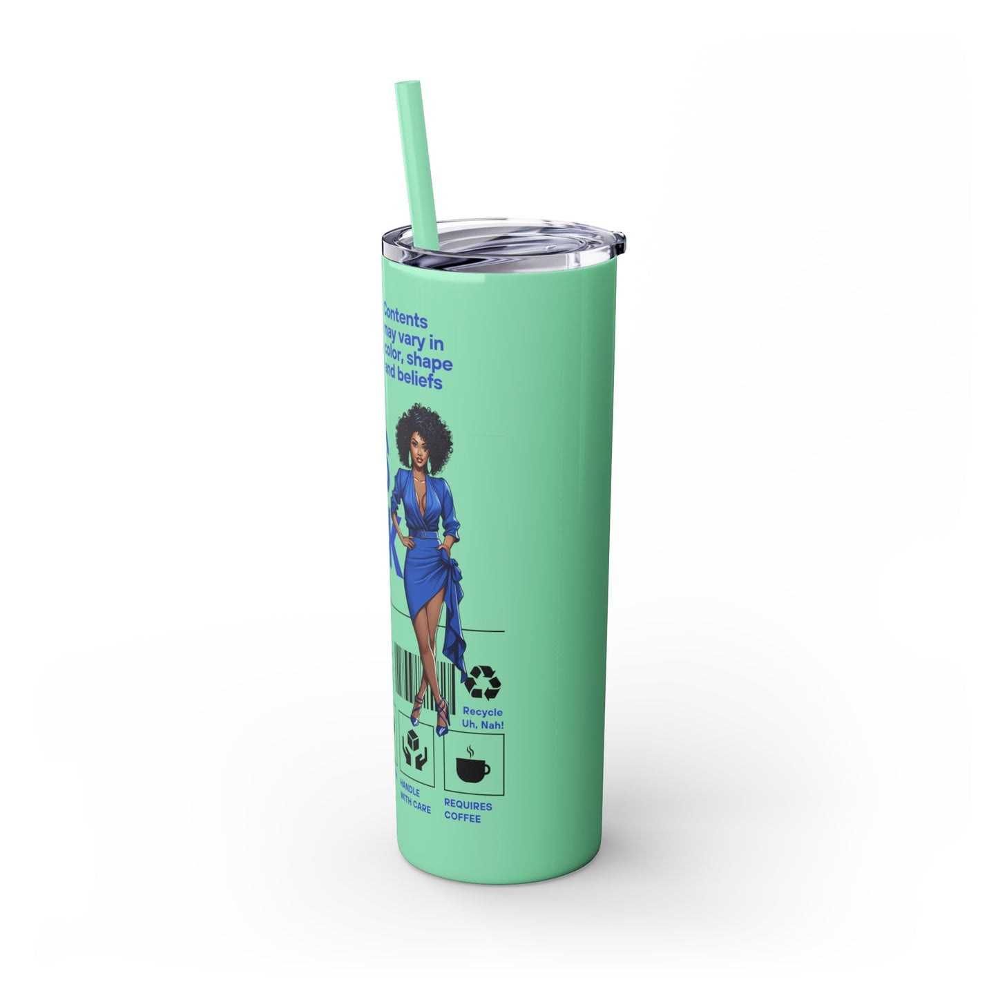 Boss Chick Skinny Tumbler with Straw, 20oz