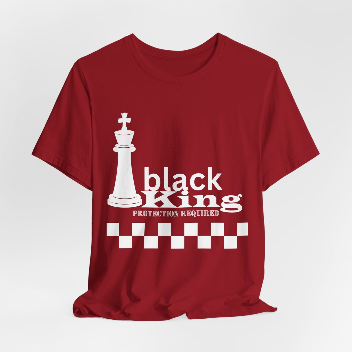 Black King Chess Tee - Unisex Jersey Short Sleeve