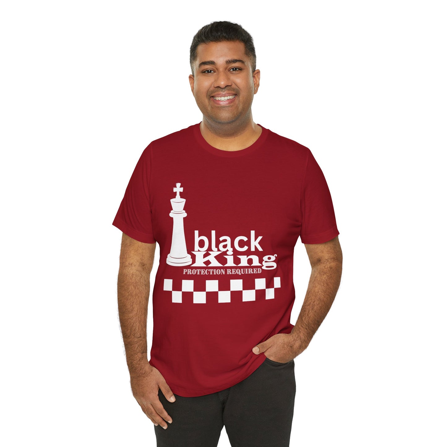 Black King Chess Tee - Unisex Jersey Short Sleeve