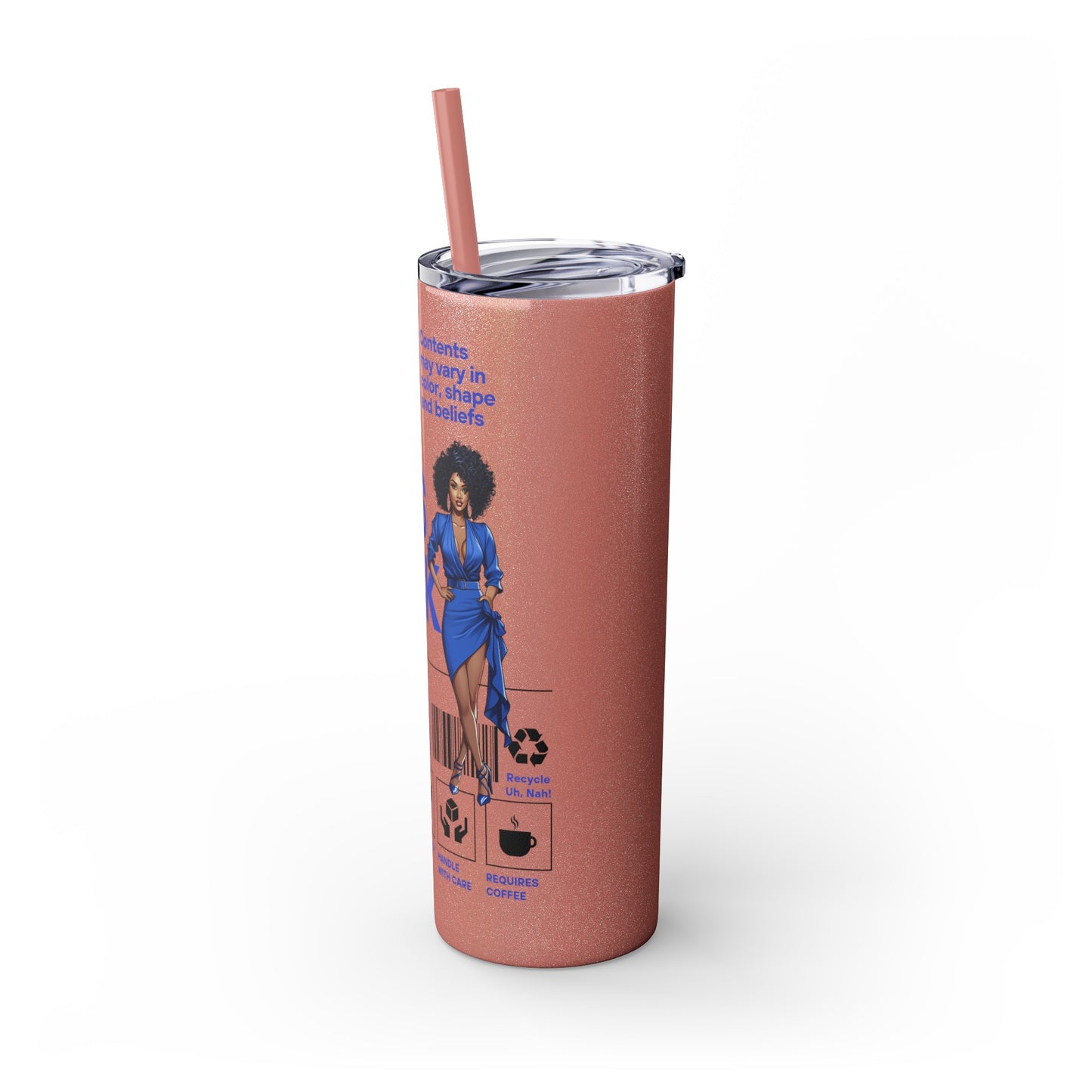 Boss Chick Skinny Tumbler with Straw, 20oz