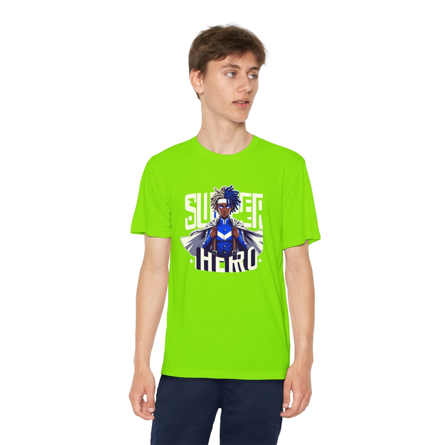 Youth Superhero Competitor Tee, Kid's T-Shirt, Summer Vibes Shirt, Birthday Gift, Superhero Fan Apparel, Fun Summer Outfit
