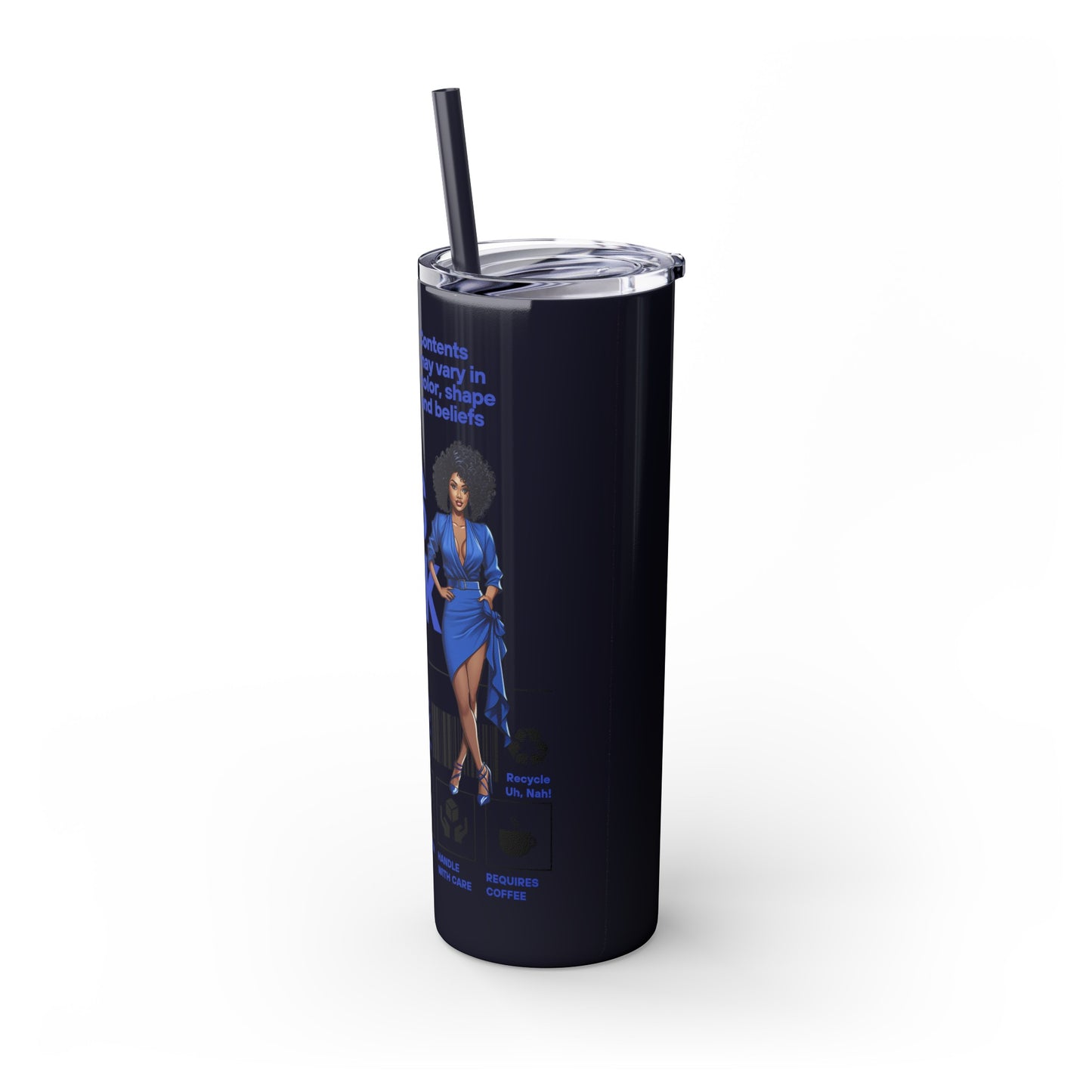 Boss Chick Skinny Tumbler with Straw, 20oz